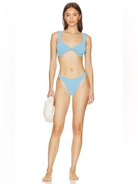 Hunza G NWT Sky Blur Juno Crinkle Bikini